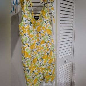 Floral Yellow and Green Jumpsuit